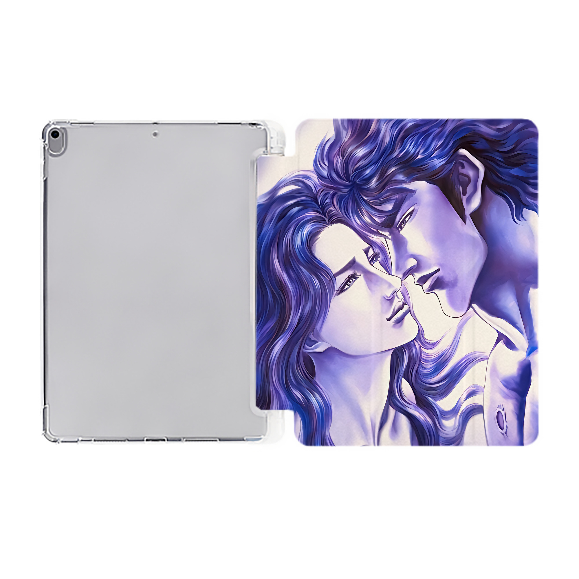 （画像用） 北斗の拳 Fist of the North Star IPad ケース ペン収納付き 三つ折りスタンド PUレザー×シリコン 対応機種9.5/10.5/10.9インチ